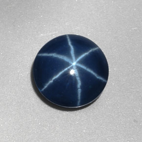 Safira Estrela Azul Natural 2.00ct, Corte Redondo, Opaco