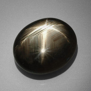 Safira Estrela Preto Natural 32.74ct, Corte Oval, Opaco