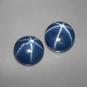 Pedras preciosas de safira estrela azul natural de  ct, corte redondo, opaco