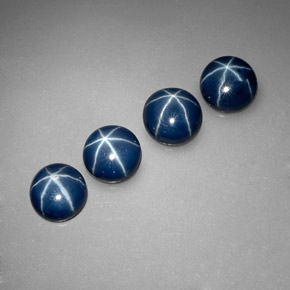 Pedras preciosas de safira estrela azul natural de  ct, corte redondo, opaco