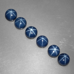 Pedras preciosas de Safira Estrela Azul natural de  ct, Corte Redondo, Opaco