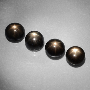 Pedras preciosas de Safira Estrela Preto natural de  ct, Corte Redondo, Opaco