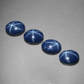 Pedras preciosas de Safira Estrela Azul natural de  ct, Corte Oval, Opaco