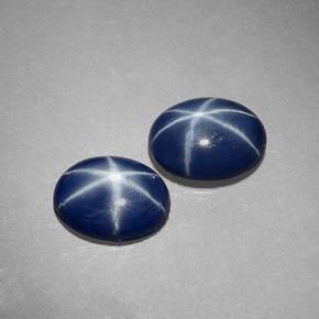 Pedras preciosas de Safira Estrela Azul natural de  ct, Corte Oval, Opaco