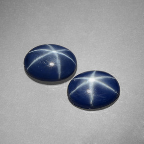 Pedras preciosas de Safira Estrela Azul natural de  ct, Corte Oval, Opaco