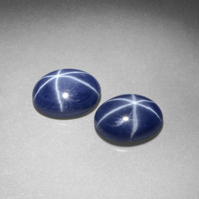 Pedras preciosas de Safira Estrela Azul natural de  ct, Corte Oval, Opaco