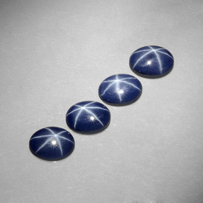 Pedras preciosas de safira estrela azul natural de  ct, corte oval, opaco