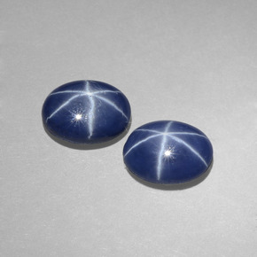Pedras preciosas de Safira Estrela Azul natural de  ct, Corte Oval, Opaco