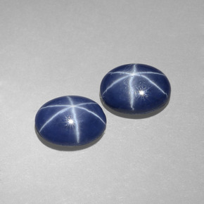 Pedras preciosas de Safira Estrela Azul natural de  ct, Corte Oval, Opaco