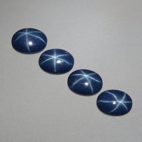 Pedras preciosas de safira estrela azul natural de  ct, corte oval, opaco