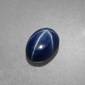 Safira Estrela Azul Natural 2.20ct, Corte Oval, Opaco