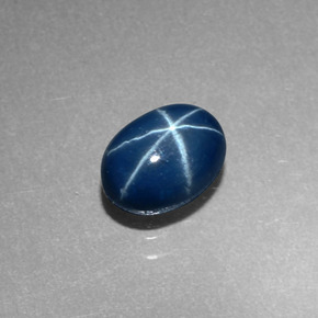 Safira Estrela Azul Natural 1.62ct, Corte Oval, Opaco