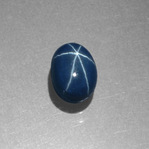 Safira Estrela Azul Natural 1.62ct, Corte Oval, Opaco