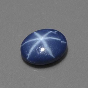 Safira Estrela Azul Natural 2.63ct, Corte Oval, Opaco