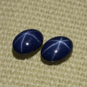 Pedras preciosas de Safira Estrela Crepúsculo Azul natural de 1.98 ct, Corte Oval, Opaco