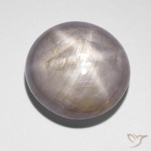 Safira estrela Cinza Natural 9.28ct, Redondo, Opaco