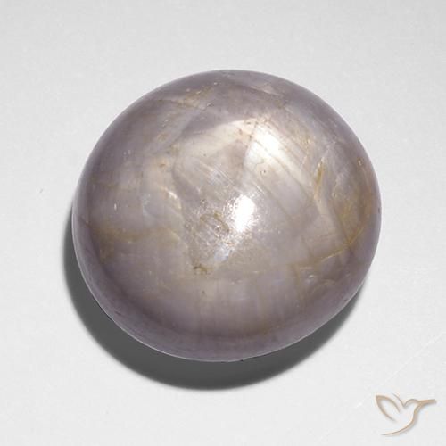 Safira estrela Cinza Natural 9.28ct, Redondo, Opaco