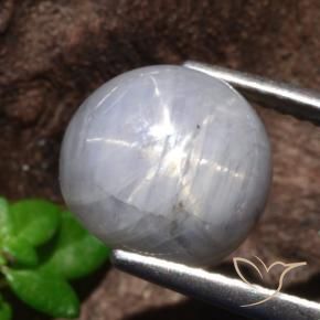 Safira estrela Cinza claro Natural 5.35ct, oval, Opaco