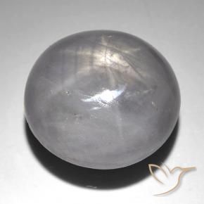 Safira estrela Roxo Prata Natural 12.12ct, oval, Opaco