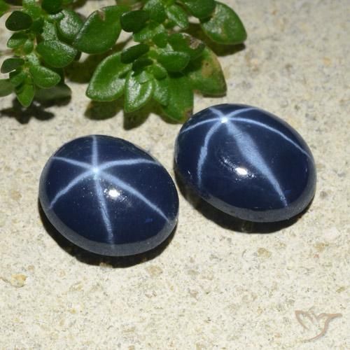 Pedras preciosas de safira estrela azul natural de 4,75 ct, corte oval, opaco