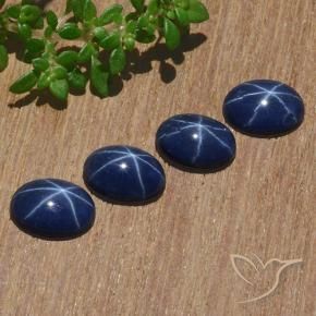 Pedras preciosas de Safira estrela Azul profundo natural de 4.18 ct, oval, Opaco