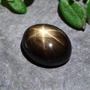 Safira Estrela Preto Natural 2.28ct, Corte Oval, Opaco