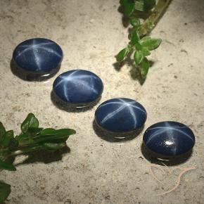 Pedras preciosas de Safira estrela Azul profundo natural de 2.89 ct, oval, Opaco
