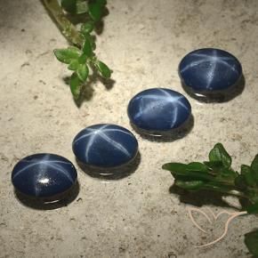 Pedras preciosas de Safira estrela Azul profundo natural de 2.89 ct, oval, Opaco