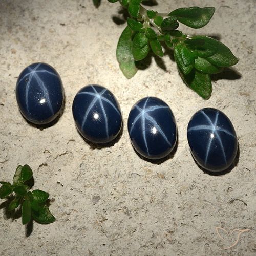 5.43ctw Natural Azul escuro Safira estrela, oval, Opaco