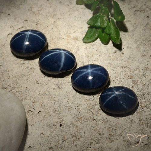 6.04ctw Natural Azul escuro Safira estrela, oval, Opaco