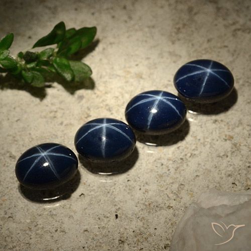 6.11ctw Natural Azul profundo Safira estrela, oval, Opaco