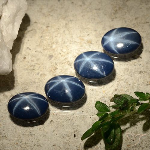 2.92ctw Natural Azul marinho profundo Safira estrela, oval, Opaco