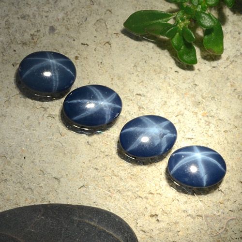 2.54ctw Natural Azul profundo Safira estrela, oval, Opaco