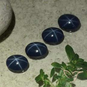 Pedras preciosas de Safira estrela Azul profundo natural de 3.36 ct, oval, Opaco