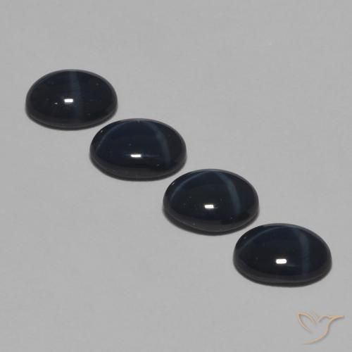 Pedras preciosas de Safira estrela Azul profundo natural de 4.68 ct, oval, Opaco