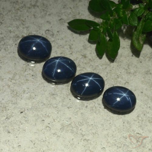 4.25ctw Natural Azul escuro Safira estrela, oval, Opaco