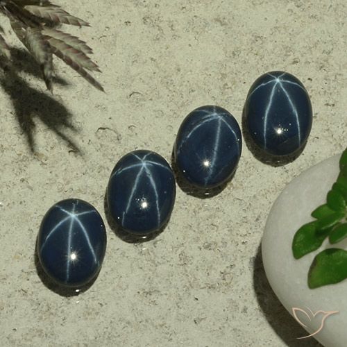 2.97ctw Natural Azul profundo Safira estrela, oval, Opaco