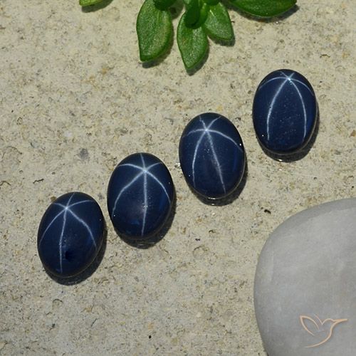 3.89ctw Natural Azul escuro Safira estrela, oval, Opaco