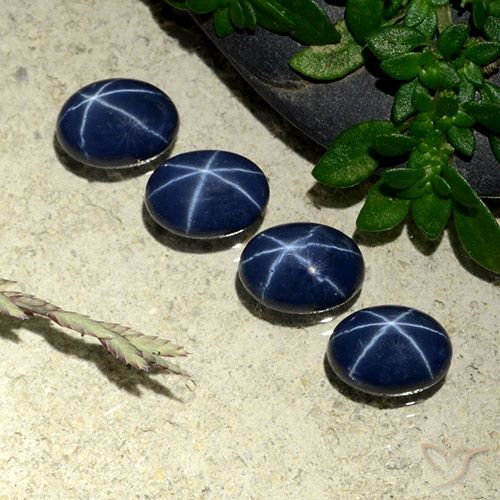 4.61ctw Natural Azul marinho profundo Safira estrela, oval, Opaco