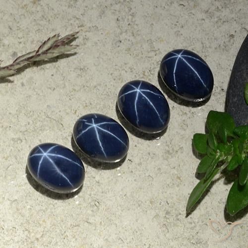 6.34ctw Natural Azul profundo Safira estrela, oval, Opaco
