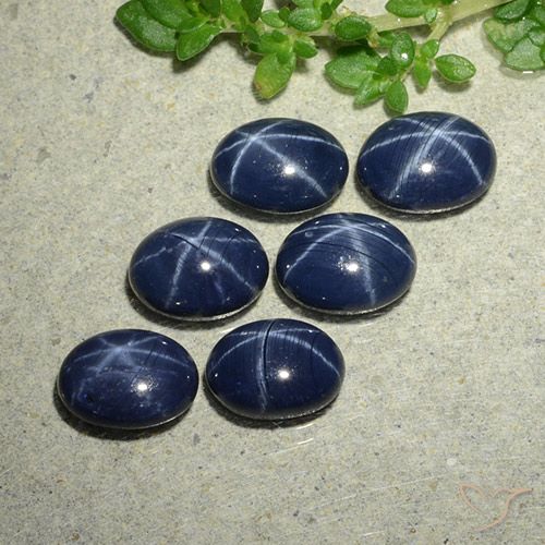 7.05ctw Natural Azul marinho profundo Safira estrela, oval, Opaco