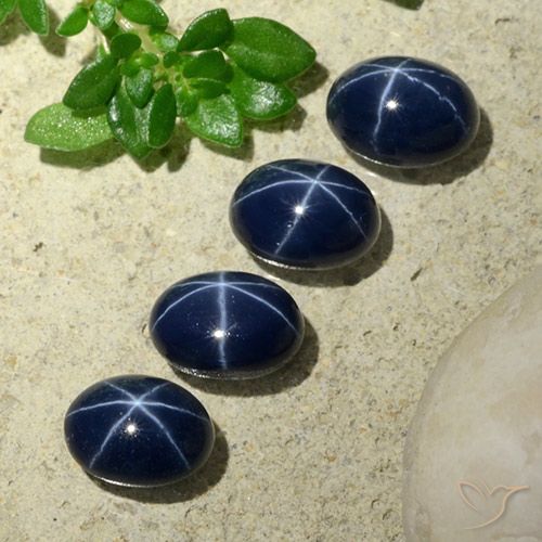 5.18ctw Natural Azul marinho profundo Safira estrela, oval, Opaco