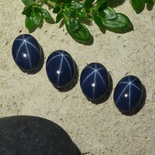 4.38ctw Natural Azul escuro Safira estrela, oval, Opaco