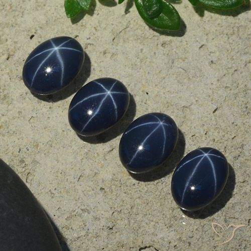 5.37ctw Natural Azul profundo Safira estrela, oval, Opaco