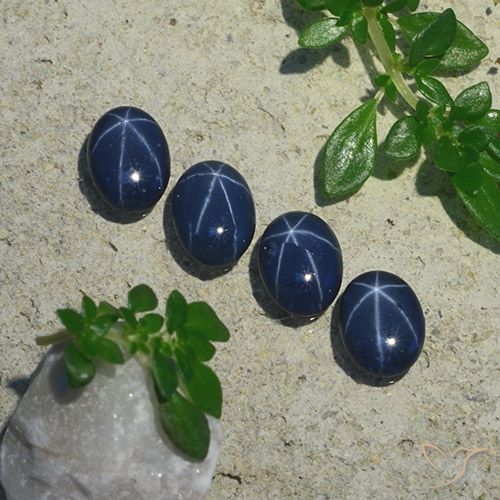 3.24ctw Natural Azul escuro Safira estrela, oval, Opaco