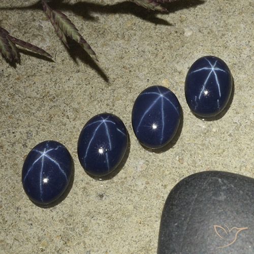 3.73ctw Natural Azul profundo Safira estrela, oval, Opaco