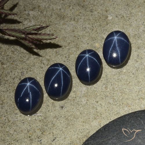 4.24ctw Natural Azul escuro Safira estrela, oval, Opaco