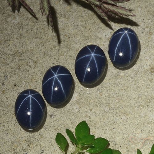 4.57ctw Natural Azul profundo Safira estrela, oval, Opaco