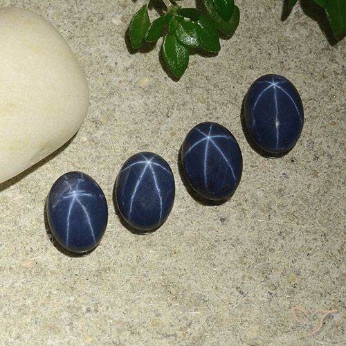 4.27ctw Natural Azul profundo Safira estrela, oval, Opaco