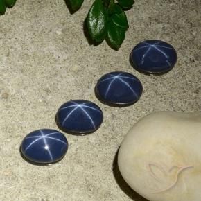 Pedras preciosas de Safira estrela Azul profundo natural de 3.43 ct, oval, Opaco